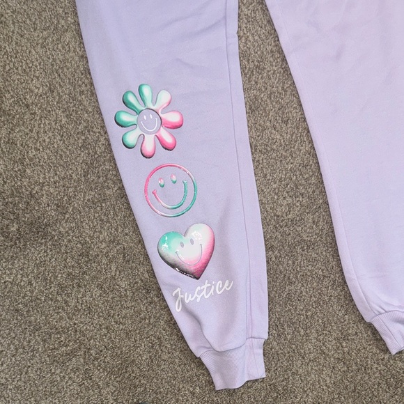 Justice Lavender and Pastel Joggers Bundle 1 New, 1 Used - Picture 4 of 7